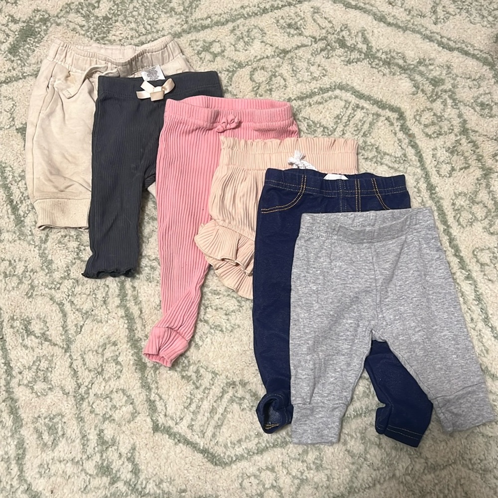 0-3 months baby pant bundle